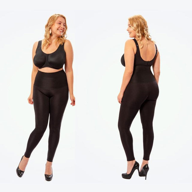 Seamless Plus Size High Waist Shaping Black Leggings for Women Fitness Push Up Leggings Stepping on Feet Leggins Mujer 2019